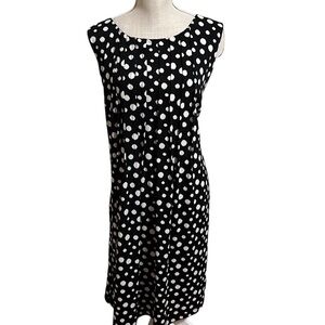 Perceptions sleeveless dress, blk/white. Sz 18w
